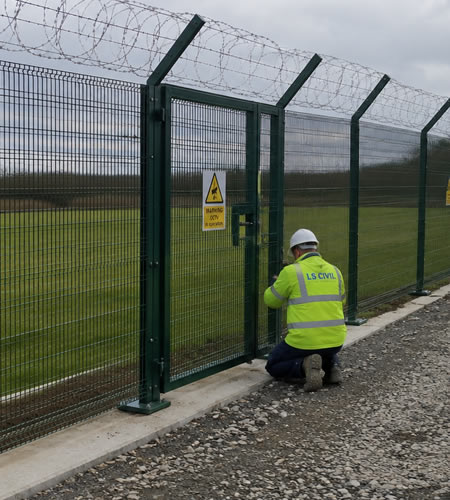 Security fencing installation in Pembrokeshire