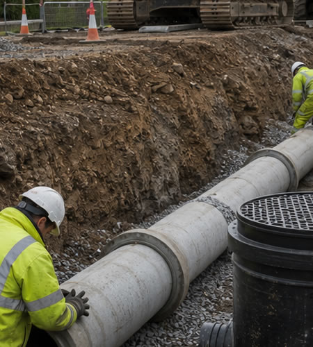 Sewer installation contractors in West Wales